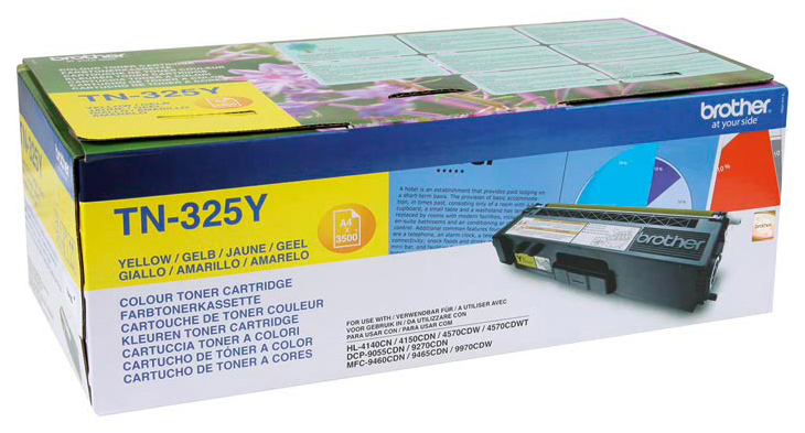 Картридж лазерный Brother TN325Y желтый (3500стр.) для Brother HL4140/4150/4570/DCP9055/9270/MFC9460/9465/9970
