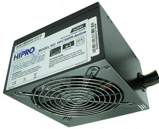 Блок питания Hipro ATX 500W HPC500W-Active 80+ bronze 24pin APFC 120mm fan 4xSATA RTL