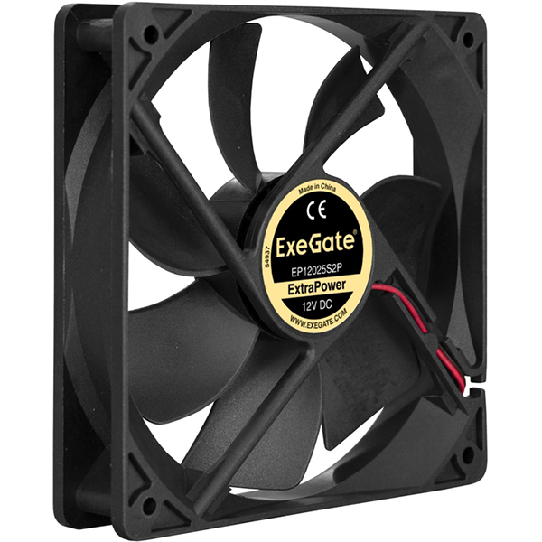 Вентилятор ExeGate EP12025S2P, 120 мм, 1600rpm, 26 дБ, 2-pin, 1шт (EX283385RUS)