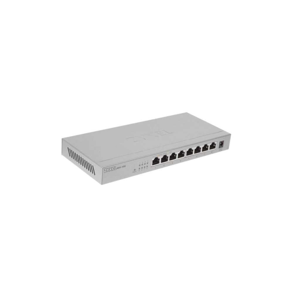 Мультигигабитный коммутатор Zyxel MG-108, 8x1/2,5GE, настольный, бесшумный