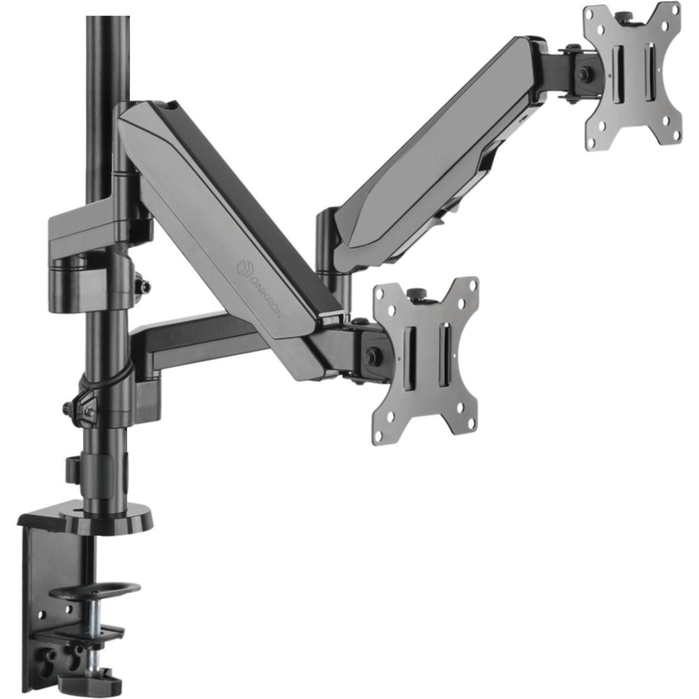 Кронштейн (держатель) ONKRON G140 для двух мониторов 13"-32" дюймов настольный, черный