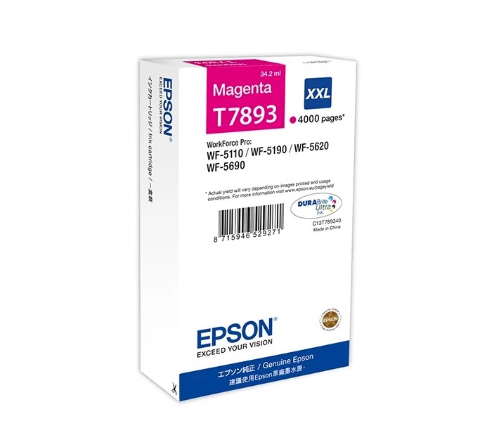 Картридж EPSON T7893 пурпурный экстраповышенной емкости для WF-5110DW/5620DWF