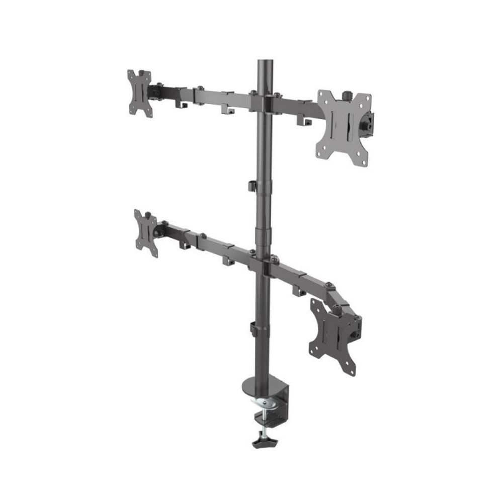 Кронштейн ONKRON D421E для четырех мониторов 13"-32" настольный, чёрный