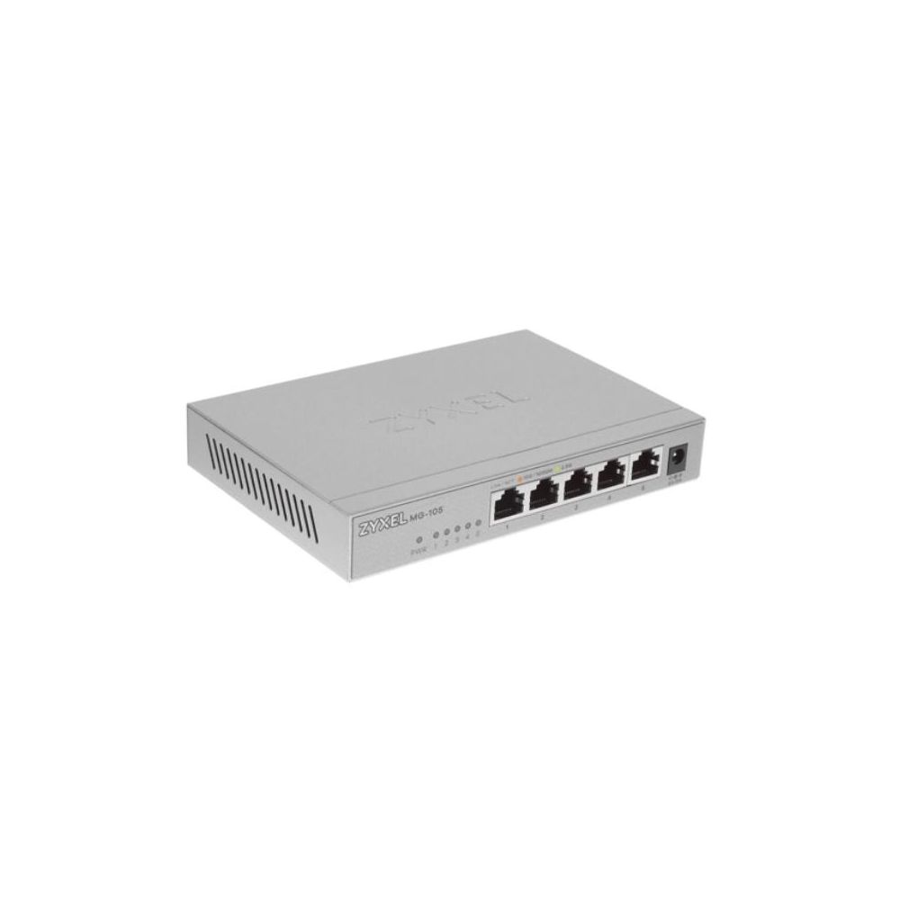 Мультигигабитный коммутатор Zyxel MG-105, 5x1/2,5GE, настольный, бесшумный