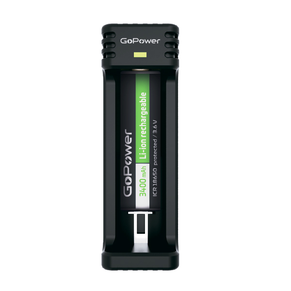 З/У для аккумуляторов GoPower LiCharger 2 Ni-MH/Ni-Cd/Li-ion/IMR 1 слот (1/100)