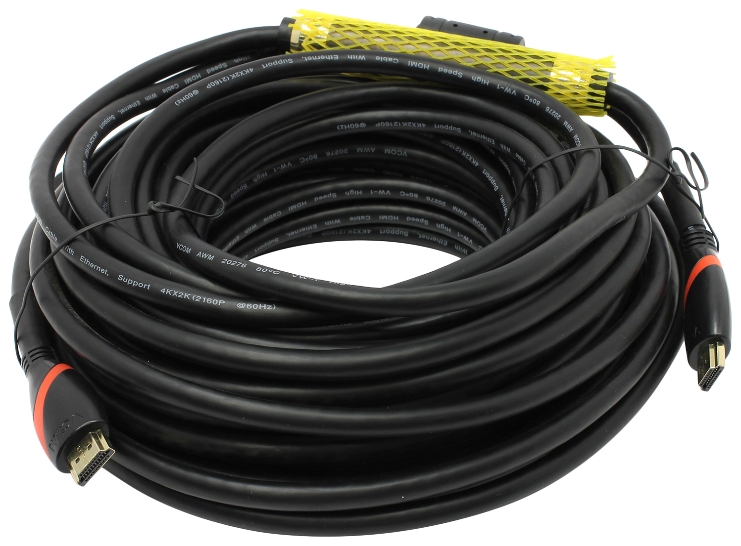 Кабель HDMI 19M/M ver. 2.0, 2 фильтра, с усилителем , 20m VCOM <CG525D-R-20.0>