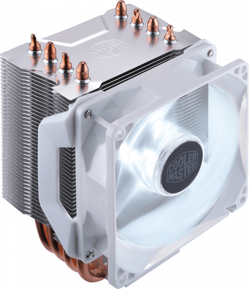 Кулер Cooler Master Hyper H410R White Edition, 600-2000 RPM, 100W, 4-pin, Full Socket Support