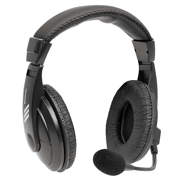 Defender Компьютерная гарнитура Gryphon 750U USB, черный, 1.8м кабель