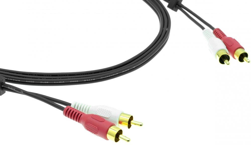 Кабель 2 RCA на 2 RCA (Вилки - Вилки), 1,8 м