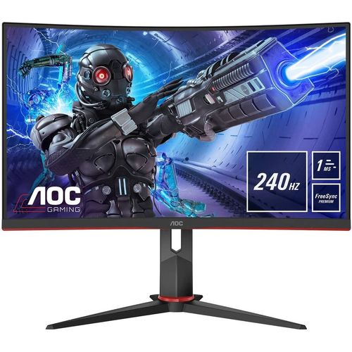 31.5" Монитор AOC Gaming C32G2ZE/BK черный/красный VA LED 1ms 16:9 HDMI матовая 300cd 178гр/178гр 19