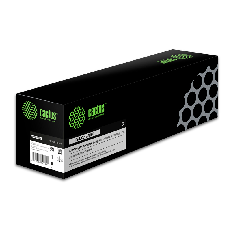 Картридж лазерный Cactus CS-LX51B5H00 51B5H00 черный (8500стр.) для Lexmark MS/MX417/517/617