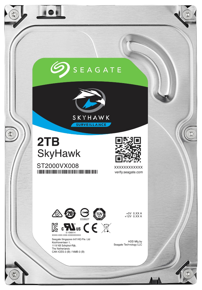 Жесткий диск HDD Seagate SATA 2Tb SkyHawk Surveillance HDD 64Mb