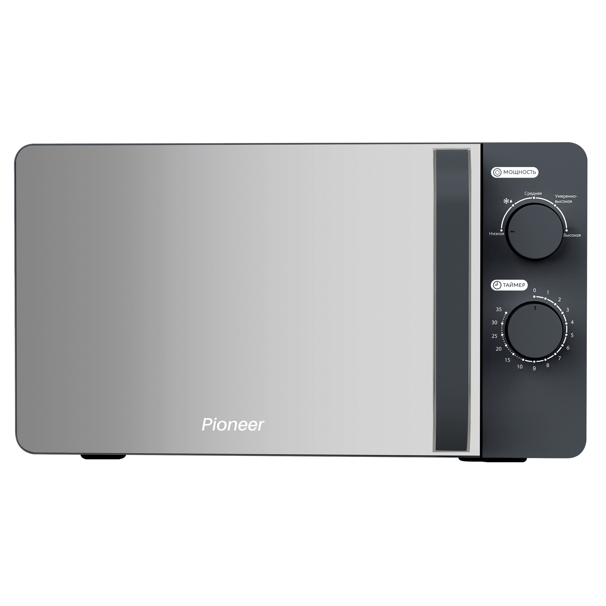 Микроволновая печь Pioneer MW204M [20 л, 700 Вт, переключатели - поворотный механизм, серый]