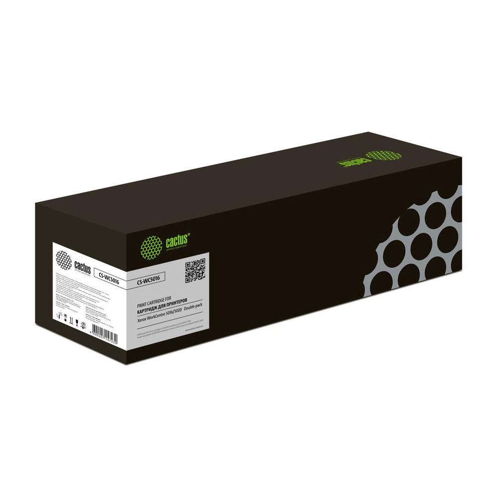 Картридж лазерный Cactus CS-WC5016 106R01277 черный x2упак. (6300стр.) для Xerox WorkCentre 5016/5020