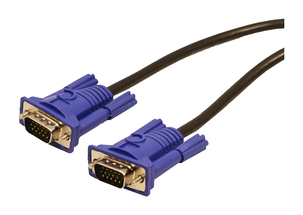 Кабель VGA 20 m (2 феррита, черно-синий, в пакете)
