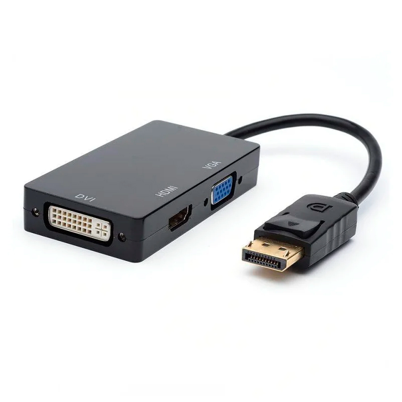 Переходник 0.1 m DisplayPort(m) <=> HDMI, VGA, DVI