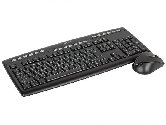 Комплект кл-ра+мышь беспров. A4Tech 9200F black USB (9200F)