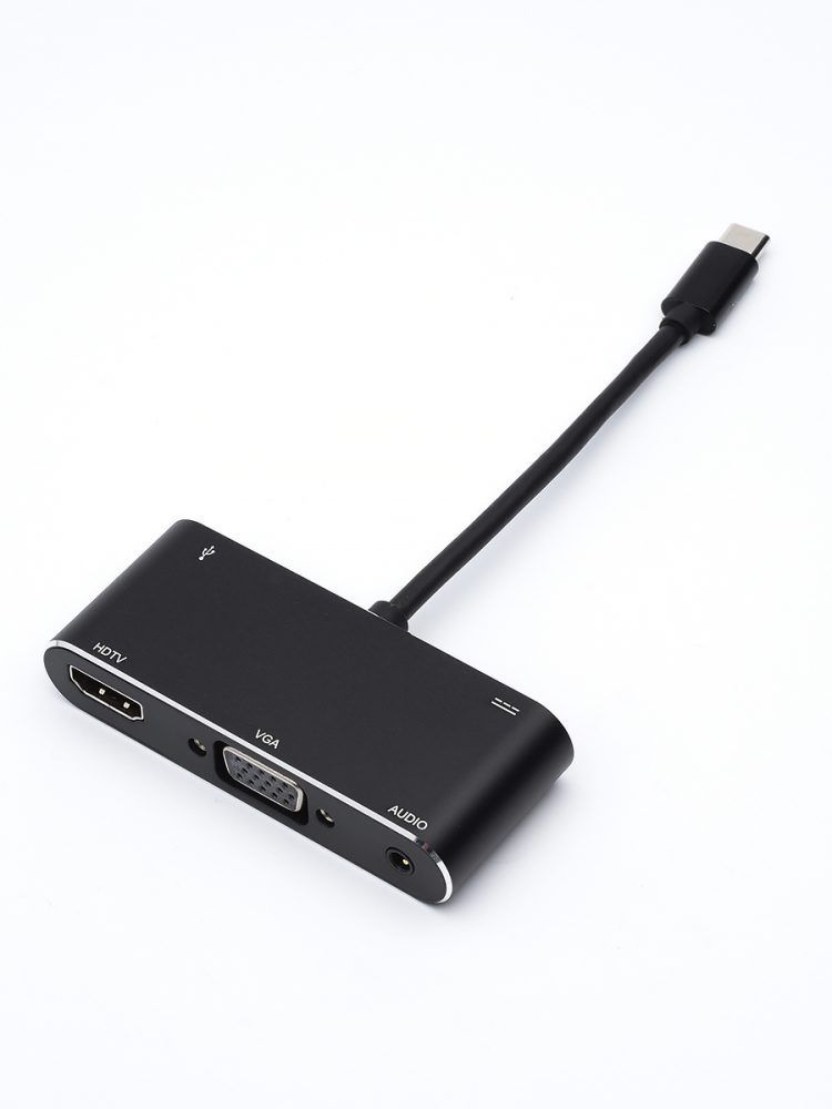 Переходник 0.1 m Type-C(m) => HDMI+VGA+USB