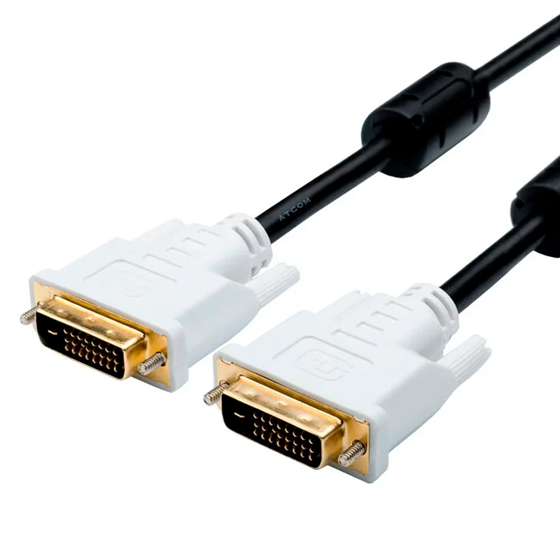 Кабель DVI 3 м (DVI-D Dual link, 24 pin, пакет)