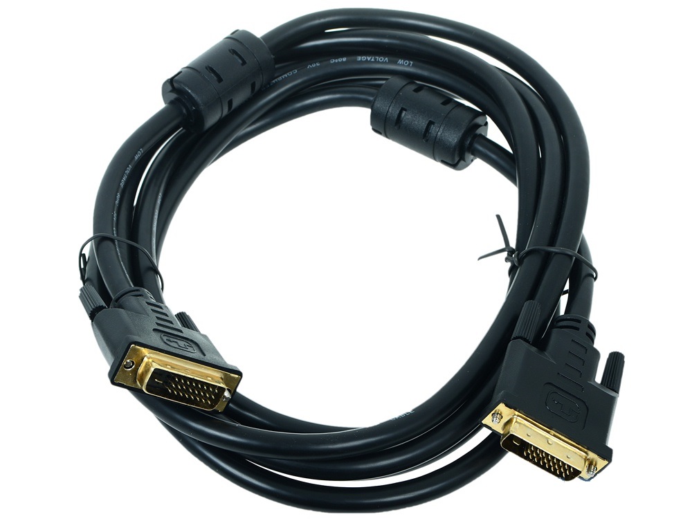 Кабель DVI-DVI Dual Link (25M-25M), 3m, 2 фильтра VCOM <VDV6300-3M>