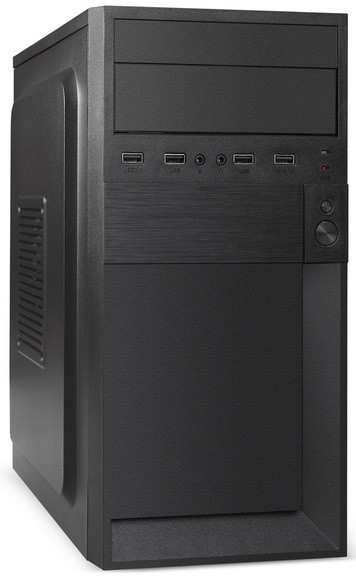 Корпус Mini-Tower ExeGate BAA-105-01AAA400 черный [1 x 80 мм, 0.5 мм, БП 400 Вт] [EX291141RUS]