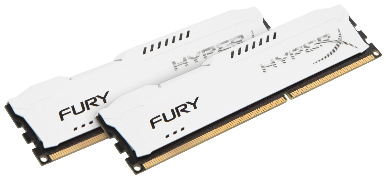 Оперативная память Kingston 8GB 1600MHz DDR3 CL10 DIMM (Kit of 2) HyperX FURY White Series