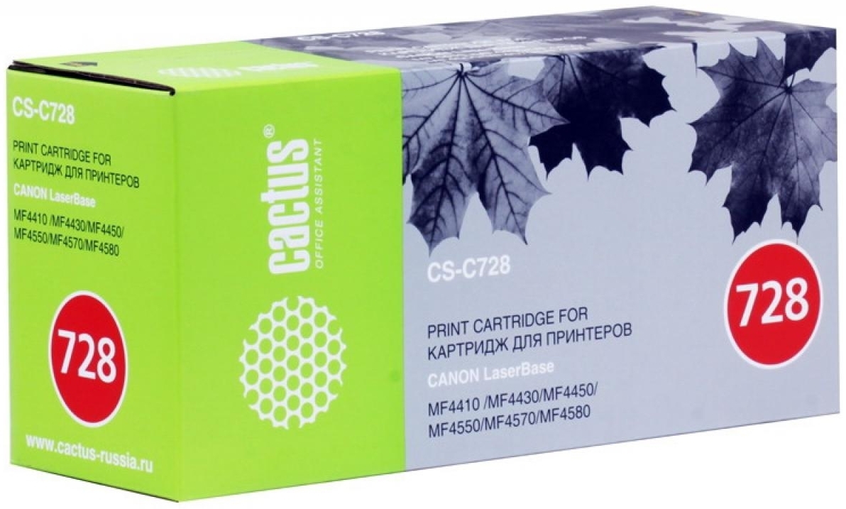 Картридж лазерный Cactus CS-C728S 728 черный (2100стр.) для Canon i-Sensys MF4410/4430/4450/4550D