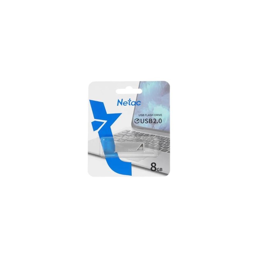 Флеш Диск Netac 8Gb U326 NT03U326N-008G-20PN USB2.0 серебристый