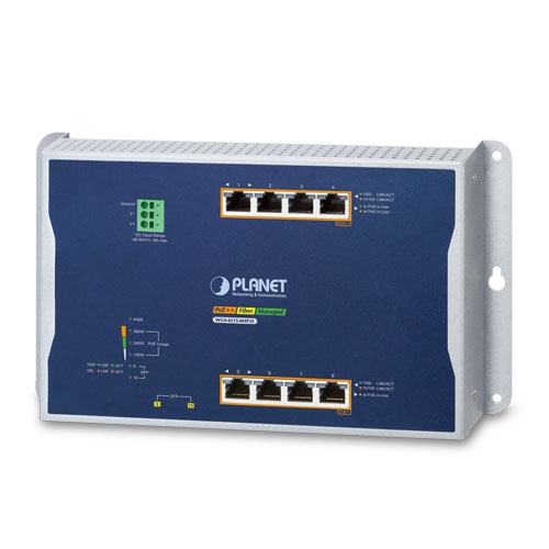 коммутатор PLANET WGS-4215-8HP2S IP30, IPv6/IPv4, 4-Port 10/100/1000T 802.3bt 95W PoE