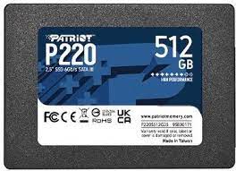 SSD диск Patriot P220 P220S512G25 512ГБ, 2.5", SATA III