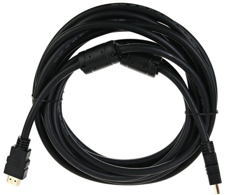 Кабель Aopen HDMI 19M/M ver 2.0, 5М, 2 фильтра (ACG711D-5M)