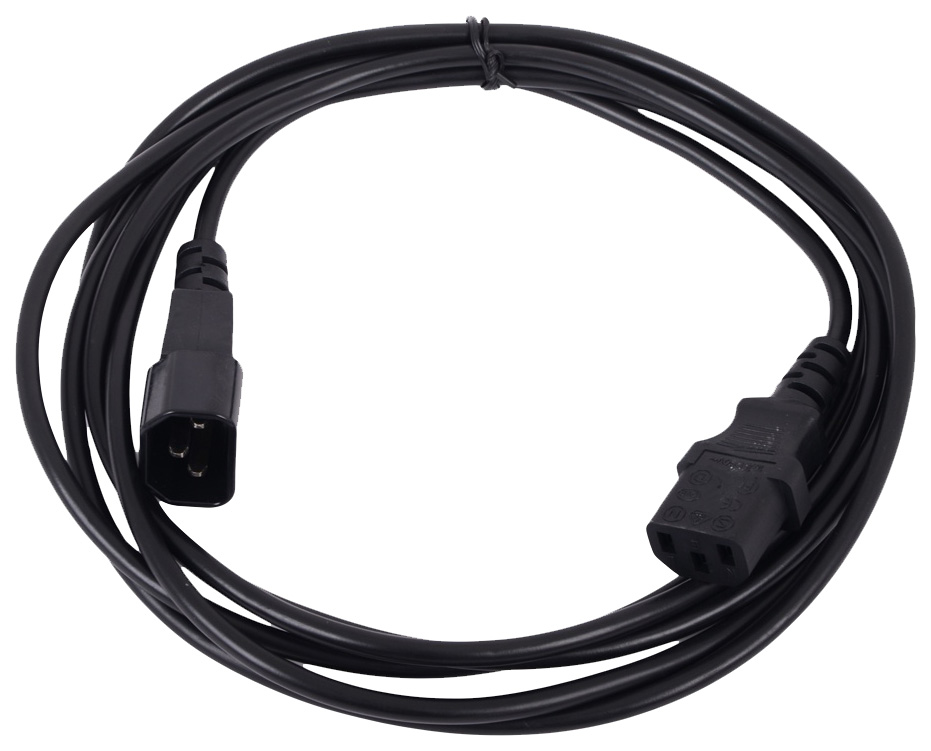 Кабель питания C13 - C14, 3 м, заз, 6А, Cablexpert, чер, PC-189-10