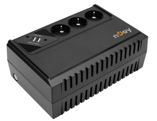 ИБП nJoy UPS 650VA Renton 650 USB (эфективная мощьность 360Вт, батарея 5 Ач, 3 евро розетки)
