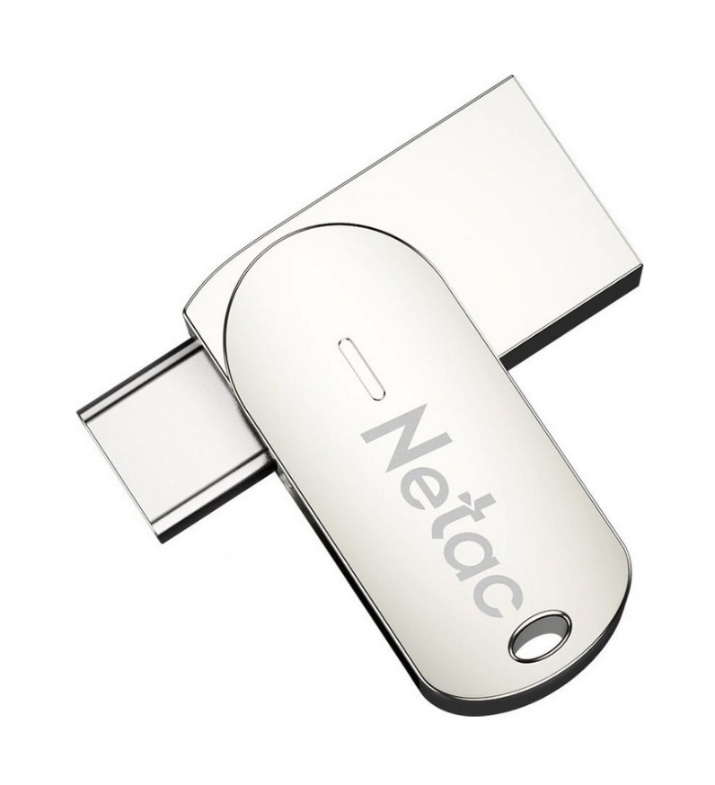 Флешка 64Gb USB 3.0/USB Type-C Netac U785C, серебристый (NT03U785C-064G-30PN)