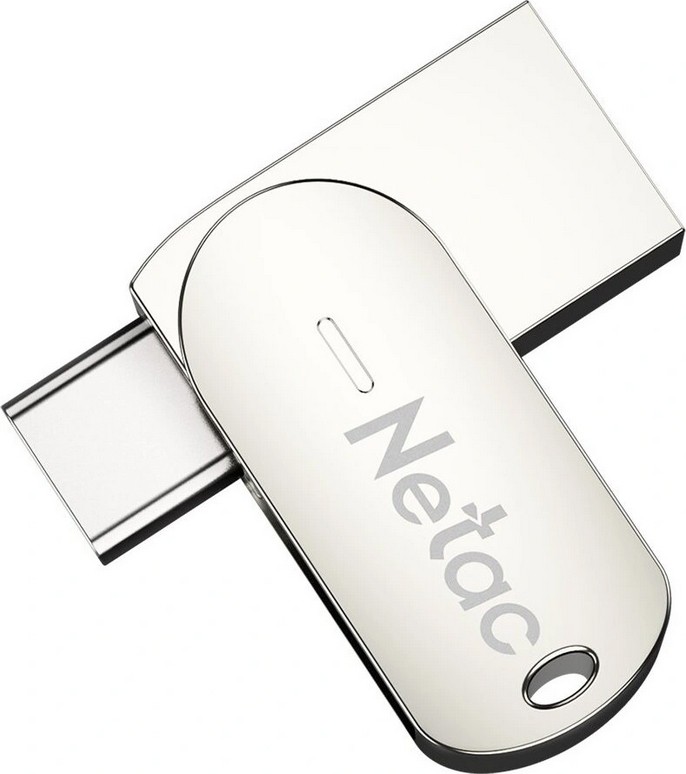 Флешка 64Gb USB 3.0/USB Type-C Netac U785C, серебристый (NT03U785C-064G-30PN)