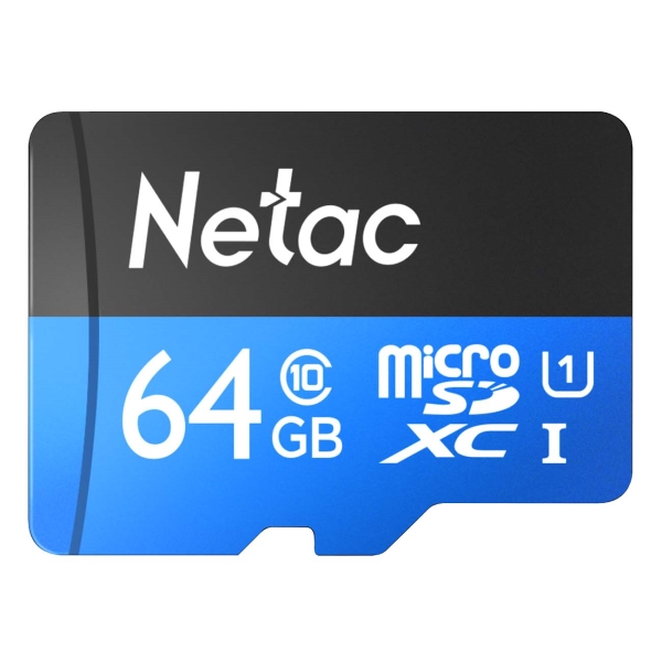 Карта памяти 64GB Netac NT02P500STN-064G-S microSDHC (без SD адаптера) 80MB/s