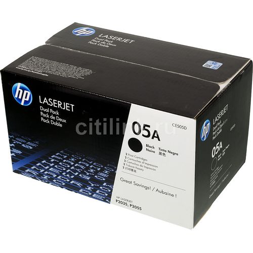 Картридж HP LaserJet CE505A Dual Pack Black Print