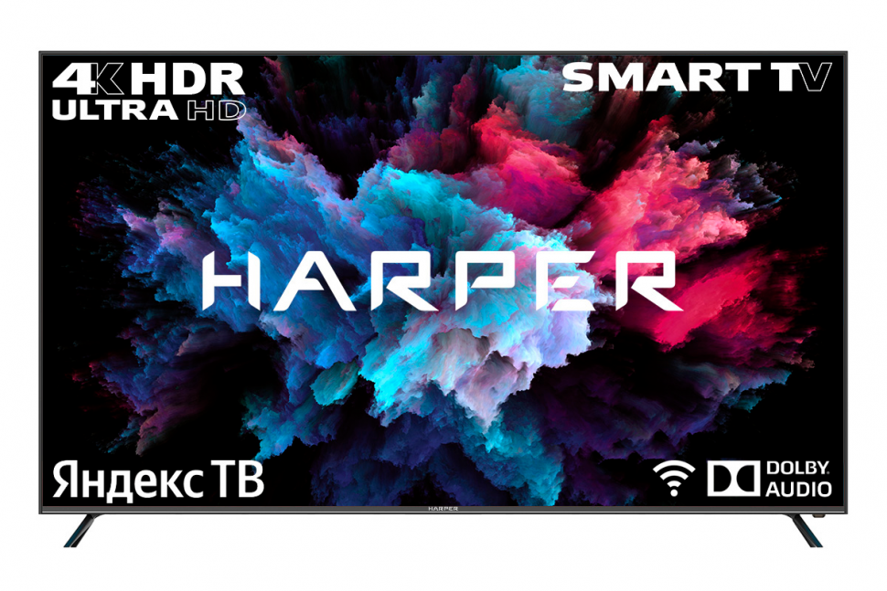 75" Телевизор Harper 75U750TS (4K UHD 3840x2160, Smart TV) черный