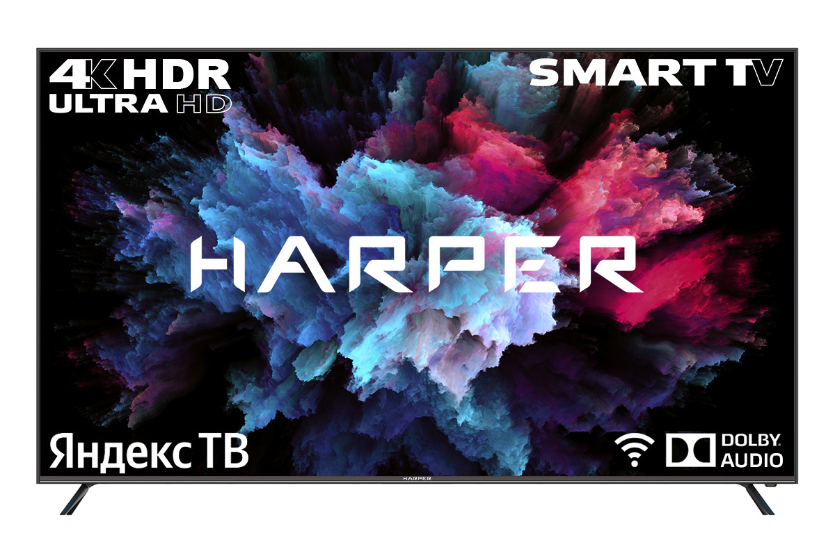 75" Телевизор Harper 75U750TS (4K UHD 3840x2160, Smart TV) черный