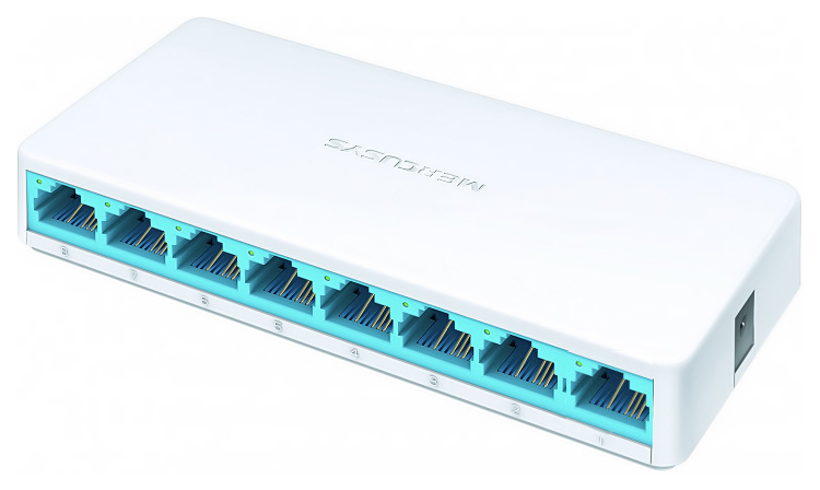 Коммутатор Mercusys MS108, 8 портов Ethernet 100 Мбит/с