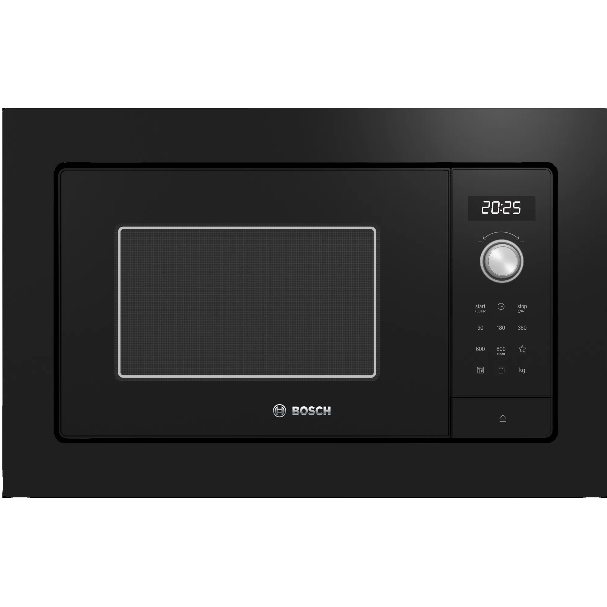 Встраиваемая микроволновая печь Bosch Serie 2 BEL653MX3 [800 Вт, 25 л, пов. мех., гриль, дисплей, черный, серебристый]