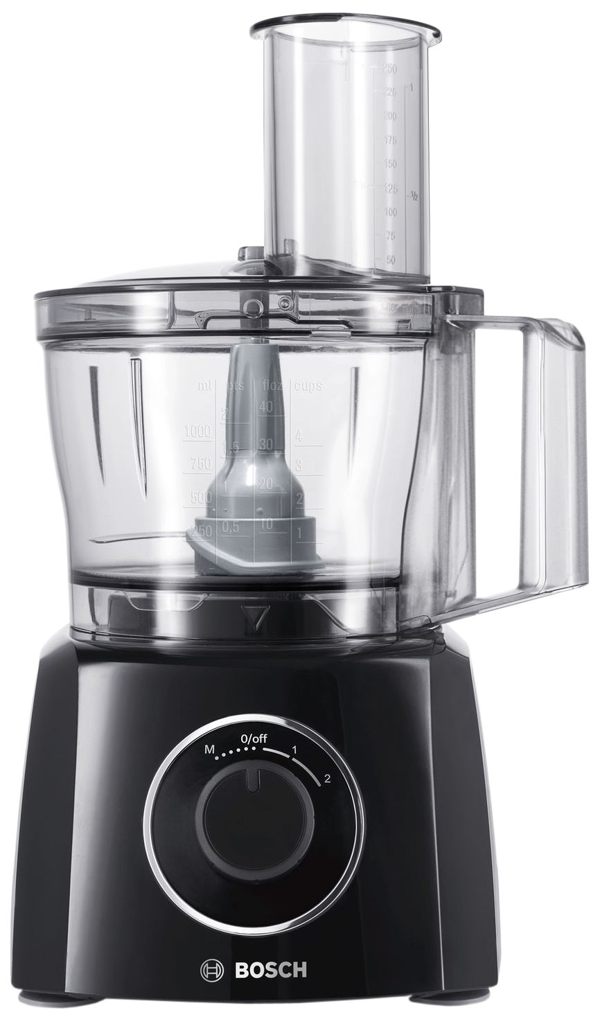 Кухонный комбайн Bosch MCM 3201B [800 Вт, чаша - 2.3 л, блендер, терка, черный, серый]