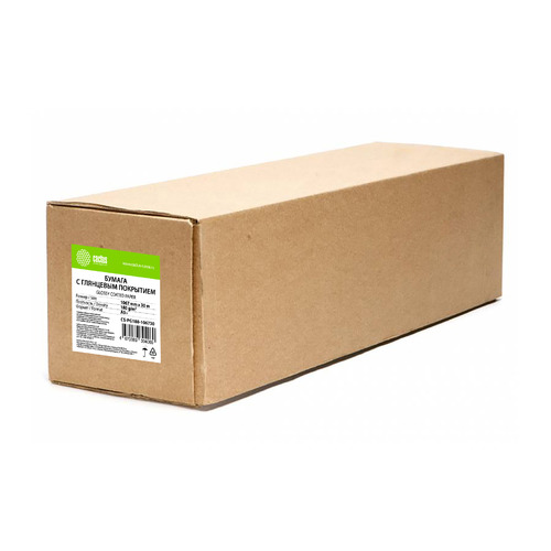 Бумага Cactus CS-PG180-106730 42"(A0+) 1067мм-30м/180г/м2/белый глянцевое универсальная (с покрытием)