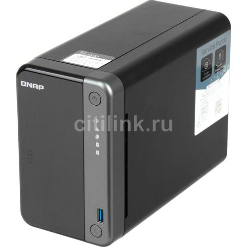 SMB QNAP TS-253D-4G NAS, 2 trays 3,5"/2,5", 2x2,5 GbE BASE-T, HDMI. Intel Celeron J4125 2,0 GHz (up to 2,7 GHz), 4 GB DDR4 (1 x 4 GB) up to 8 GB (2 x 4GB)