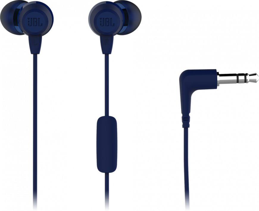 Гарнитура вкладыши JBL C50HI 1.2м синий проводные в ушной раковине (JBLC50HIBLU)
