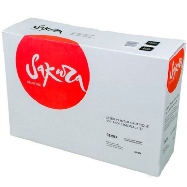 Картридж лазерный SAKURA SACE255X (CE255X), черный, совместимый, для LJ P3015/3015d/3015dn/3015x