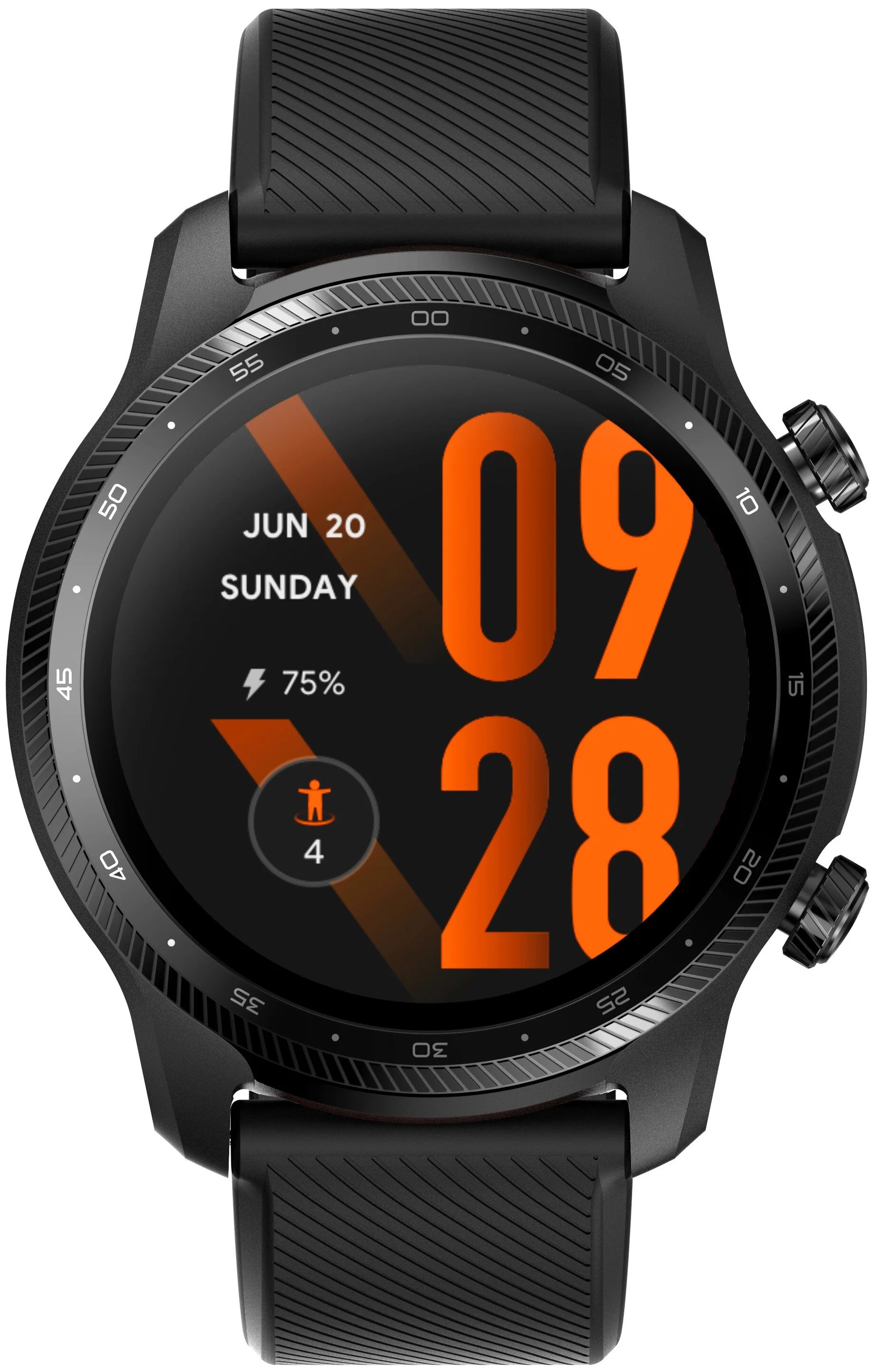 Умные часы Ticwatch Pro 3 ultra GPS black черного цвета