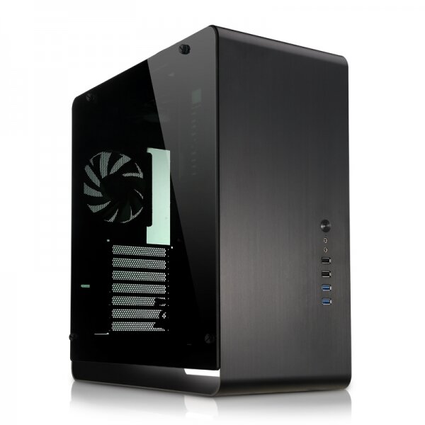 Корпус JONSBO UMX4W Black без БП, боковые панели из закаленного стекла, mini-ITX, micro-ATX, ATX, черный