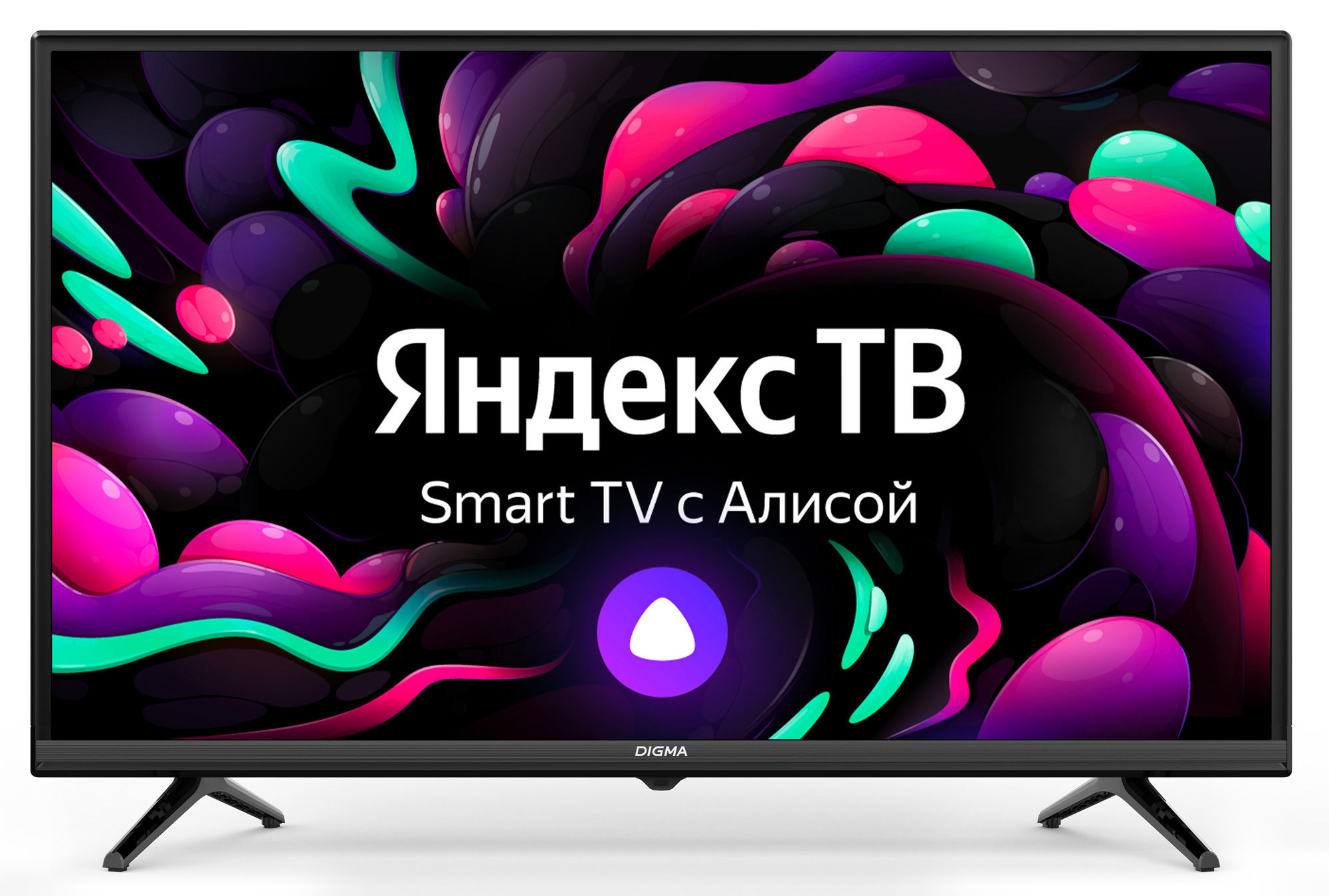 32" Телевизор Digma DM-LED32SBB35, FULL HD, черный, СМАРТ ТВ, Яндекс.ТВ