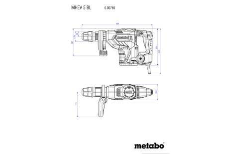 Metabo MHEV 5 BL Отбойный молоток 1150вт,8.7дж ЕРТА
